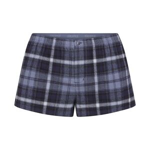 SKIMS Flannel Cheeky Sleep Boxer in Concord Plaid